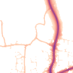 Daytime road noise heatmap for TA1 5ED