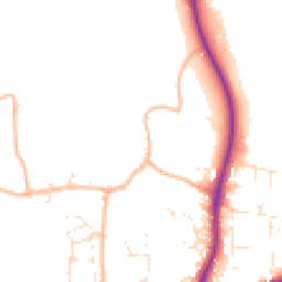 Daytime road noise heatmap for TA1 5EE
