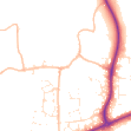 Daytime road noise heatmap for TA1 5EG