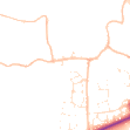 Daytime road noise heatmap for TA1 5EL