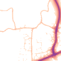 Daytime road noise heatmap for TA1 5EW