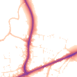 Daytime road noise heatmap for TA1 5EX