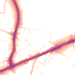 Daytime road noise heatmap for TA1 5GA