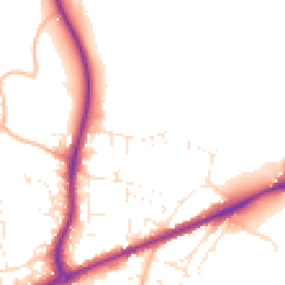 Daytime road noise heatmap for TA1 5HA