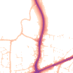 Daytime road noise heatmap for TA1 5HF