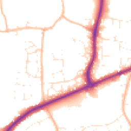 Daytime road noise heatmap for TA1 5HG