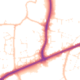 Daytime road noise heatmap for TA1 5HH