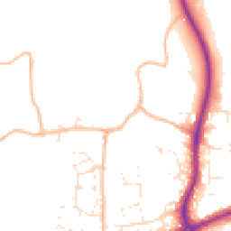 Daytime road noise heatmap for TA1 5HN
