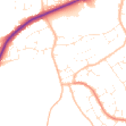 Daytime road noise heatmap for TA1 5HS