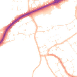 Daytime road noise heatmap for TA1 5JY