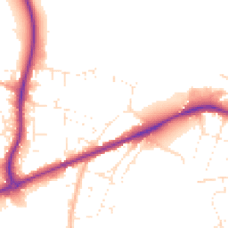 Daytime road noise heatmap for TA1 5LR