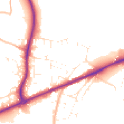 Daytime road noise heatmap for TA1 5LS