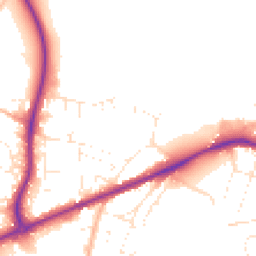 Daytime road noise heatmap for TA1 5LW