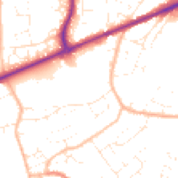 Daytime road noise heatmap for TA1 5NQ