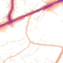 Daytime road noise heatmap for TA1 5NS