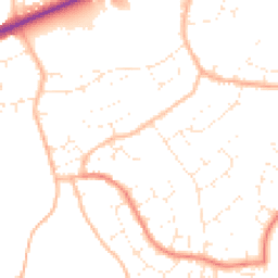 Daytime road noise heatmap for TA1 5PT