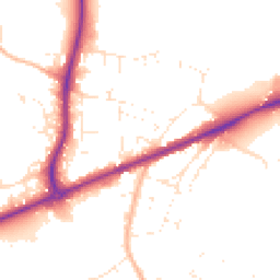 Daytime road noise heatmap for TA1 5QA