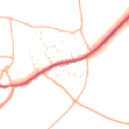 Daytime road noise heatmap for TA10 0DU