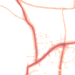 Daytime road noise heatmap for TA10 9ED