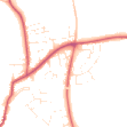 Daytime road noise heatmap for TA10 9FF
