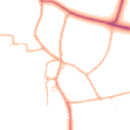 Daytime road noise heatmap for TA10 9HS