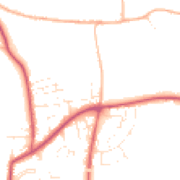 Daytime road noise heatmap for TA10 9TN