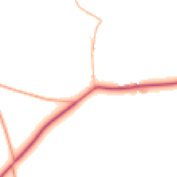 Daytime road noise heatmap for TA11 6BA