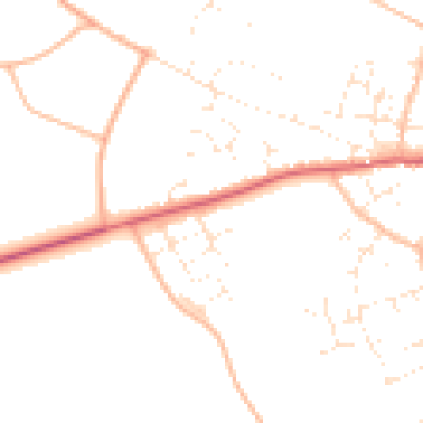 Daytime road noise heatmap for TA11 6BH