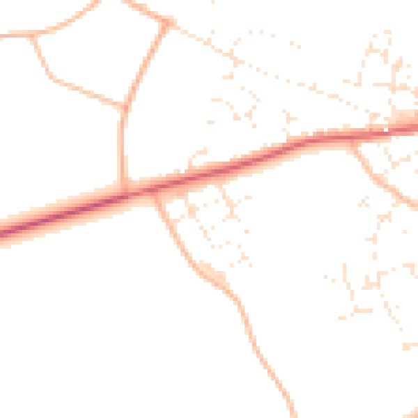 Daytime road noise heatmap for TA11 6DL