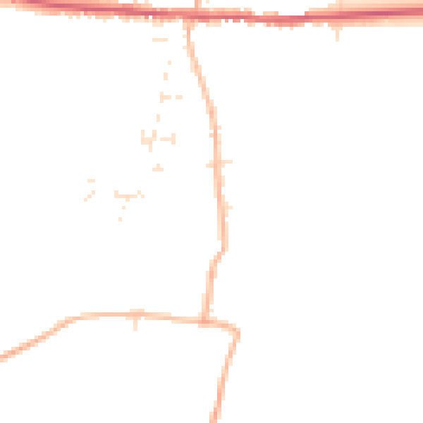 Daytime road noise heatmap for TA11 6EQ