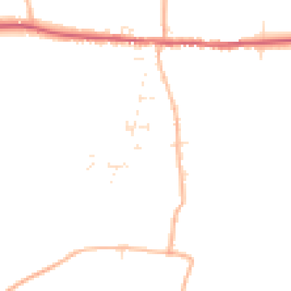 Daytime road noise heatmap for TA11 6ES