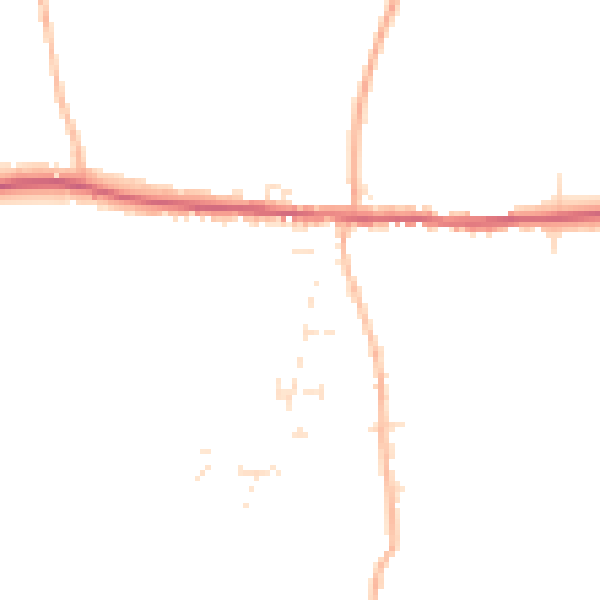 Daytime road noise heatmap for TA11 6ET