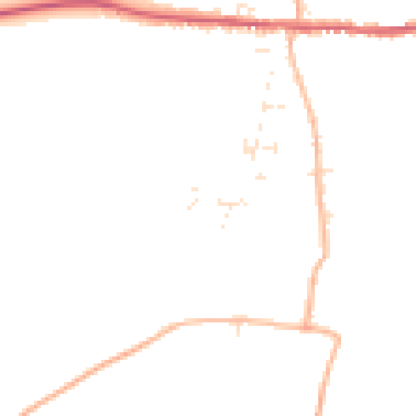 Daytime road noise heatmap for TA11 6FF