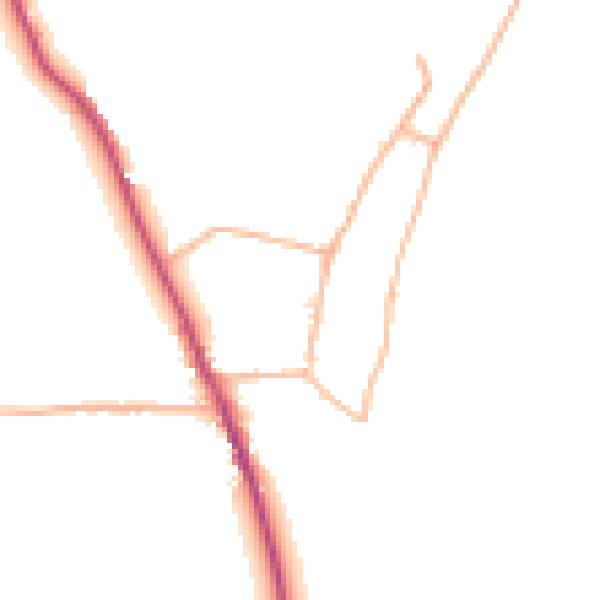 Daytime road noise heatmap for TA11 6NW