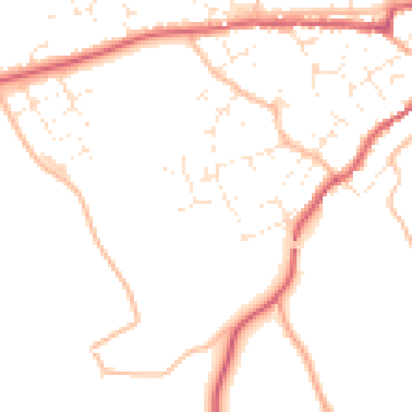 Daytime road noise heatmap for TA11 6PH