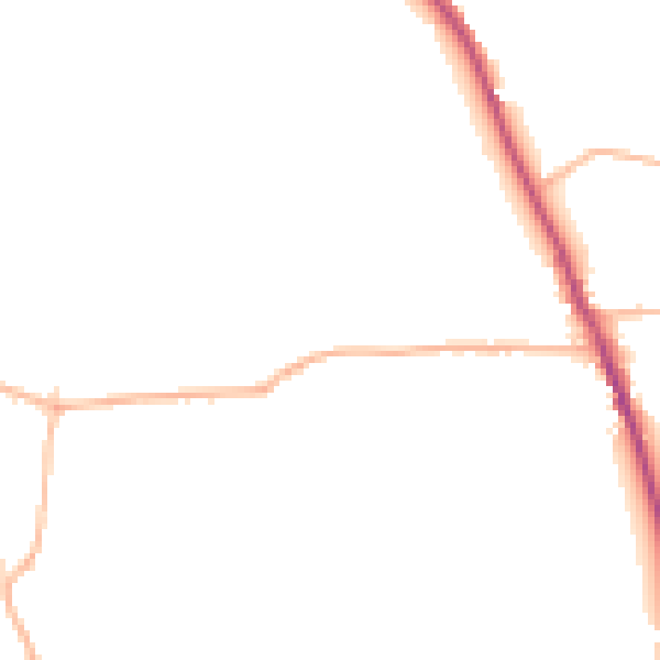 Daytime road noise heatmap for TA11 6PQ