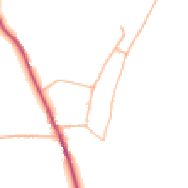 Daytime road noise heatmap for TA11 6PS