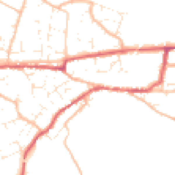 Daytime road noise heatmap for TA11 6QW