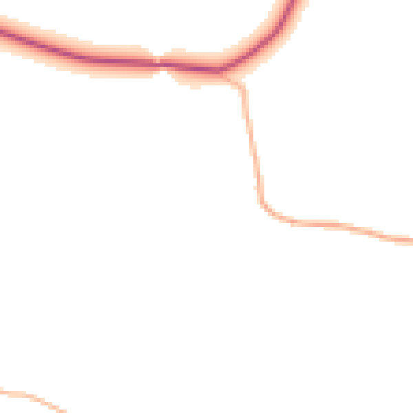 Daytime road noise heatmap for TA11 7AJ