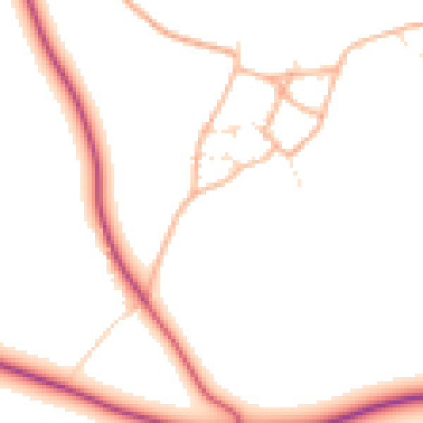 Daytime road noise heatmap for TA11 7ER