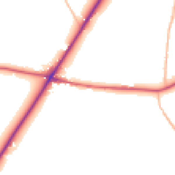 Daytime road noise heatmap for TA11 7HA