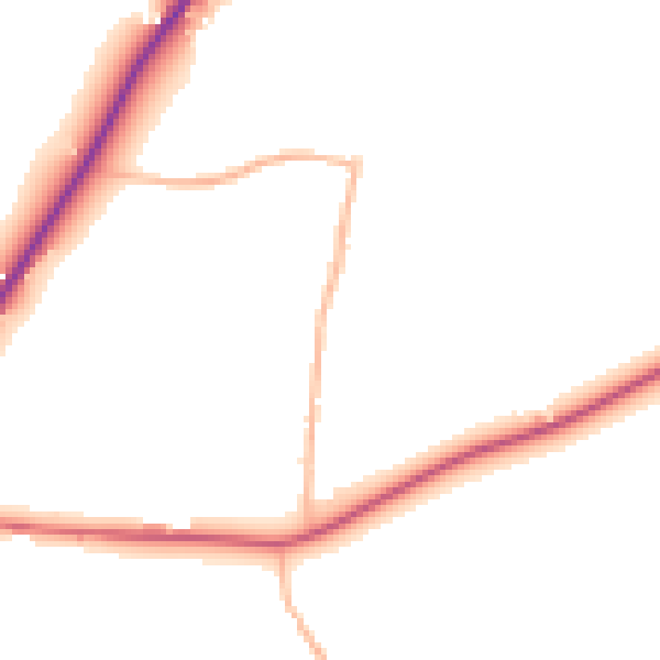 Daytime road noise heatmap for TA11 7HD