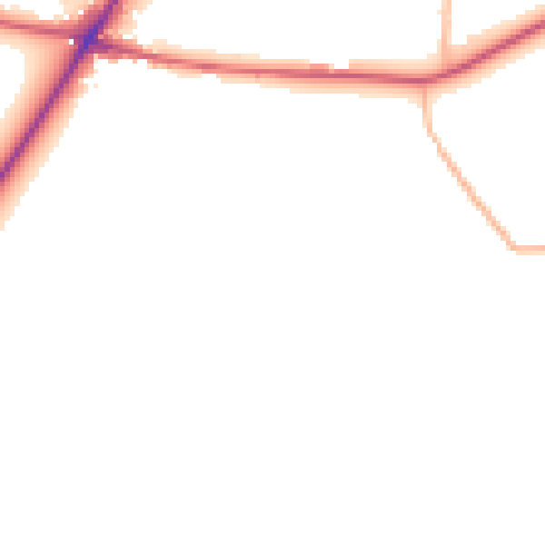 Daytime road noise heatmap for TA11 7HE