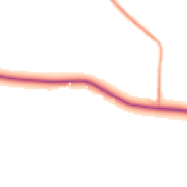 Daytime road noise heatmap for TA11 7HY