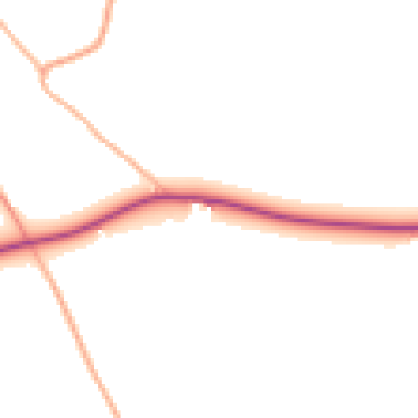 Daytime road noise heatmap for TA11 7HZ