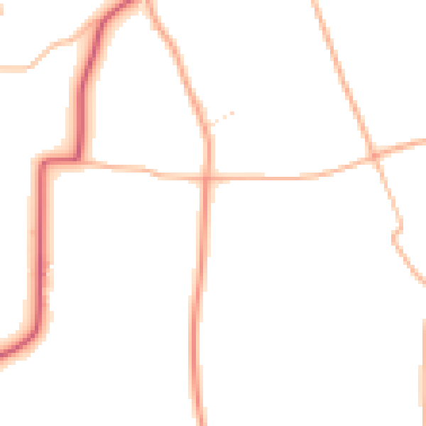 Daytime road noise heatmap for TA11 7JB