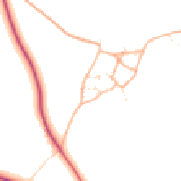Daytime road noise heatmap for TA11 7JX