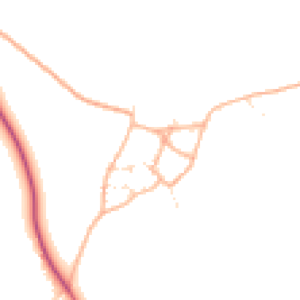 Daytime road noise heatmap for TA11 7LE