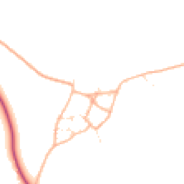 Daytime road noise heatmap for TA11 7LF