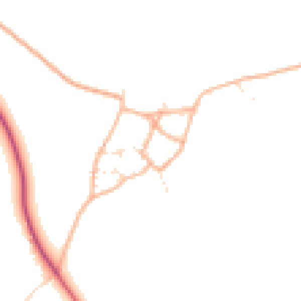 Daytime road noise heatmap for TA11 7LG